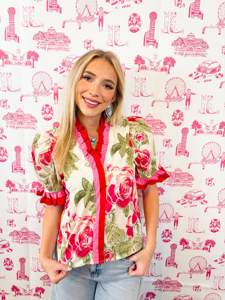 PINK FLORAL TOP-3