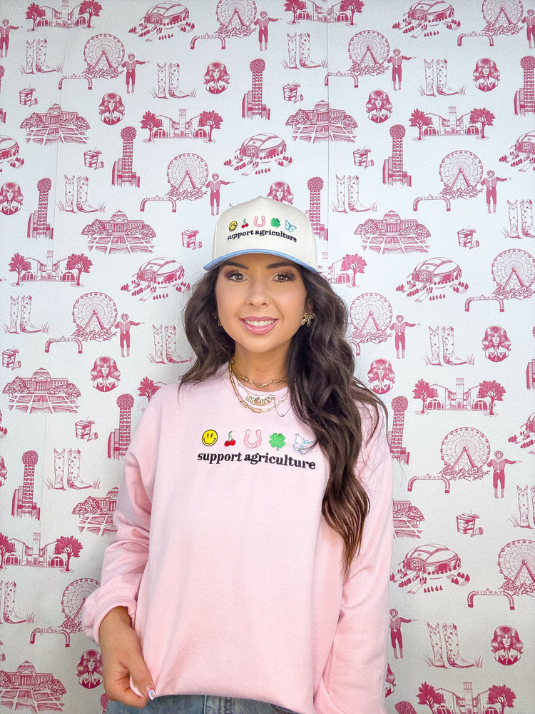 EMBROIDERED SUPPORT AG-PINK