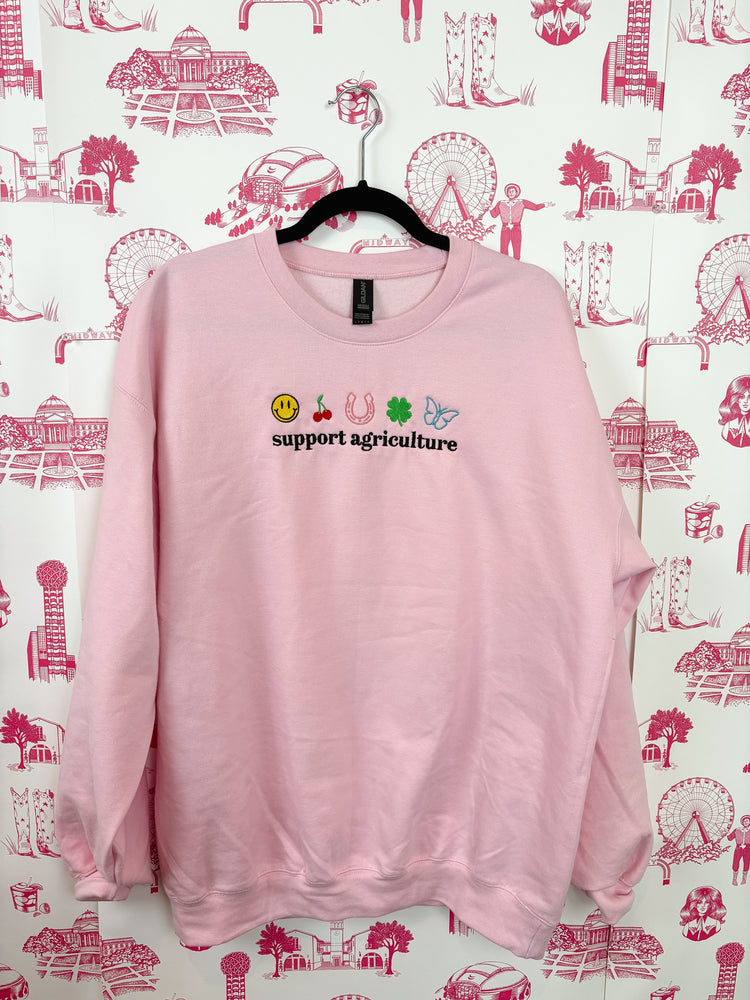 EMBROIDERED SUPPORT AG-PINK