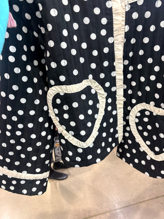 BLACK/CREAM POLK A DOT JACKET-7