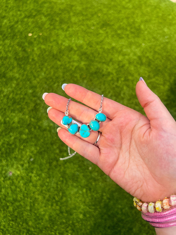 HADA 5 KINGMAN STONE NECKLACE