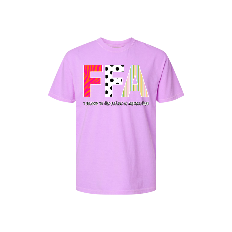 FFA NEON PURPLE COMFORT COLOR TEE- PLEASE READ DESCRIPTION