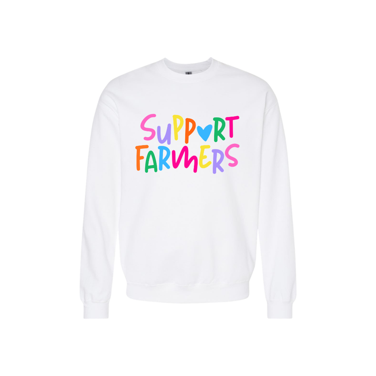 SUPPORT FARMERS WHITE SWEATSHIRT-PLEASE READ DESCRIPTION