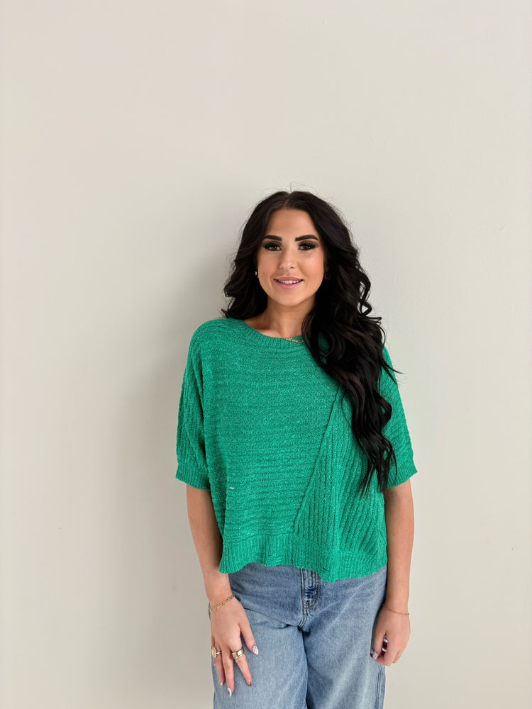 GREEN TEXTURED SWEATER-13