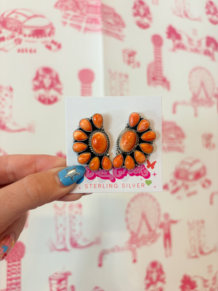LARGE SPINY STATEMENT EARRING