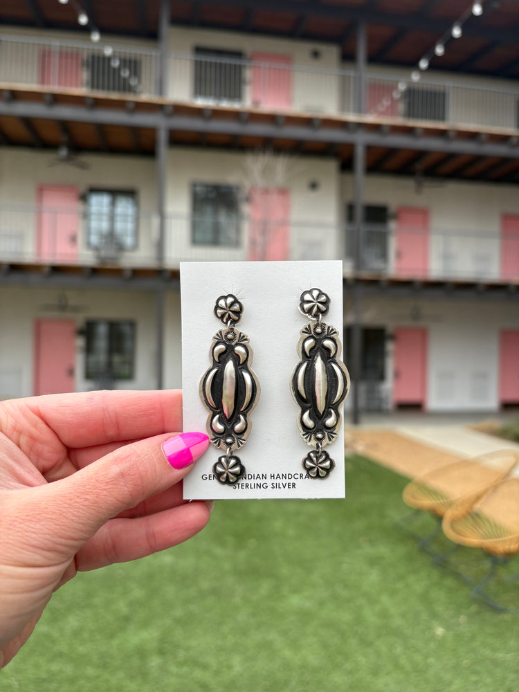CONCHO DANGLE EARRINGS