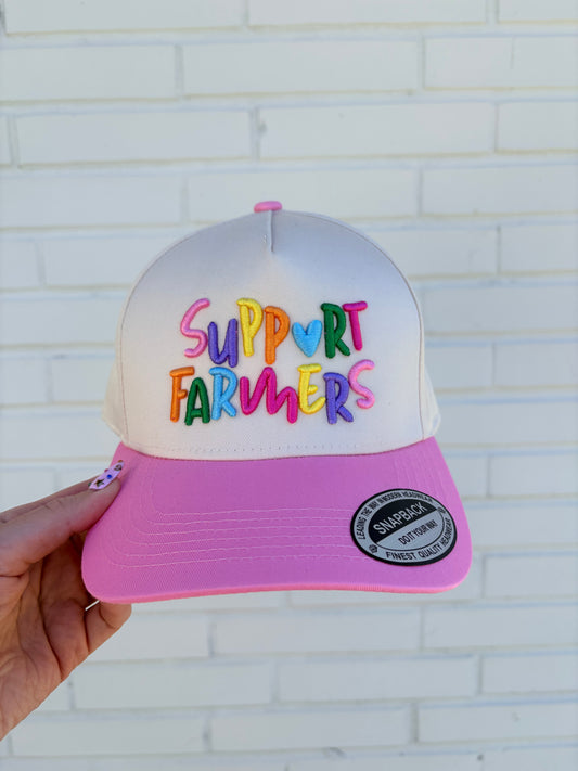 SUPPORT FARMERS PINK CAP