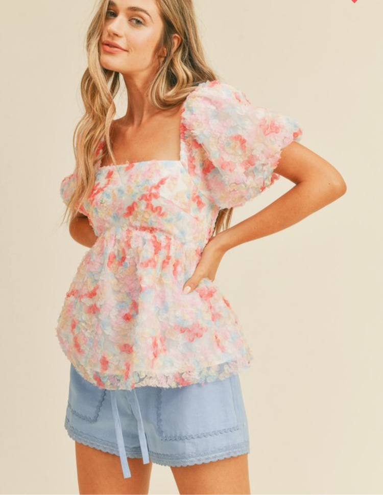 Multi Colored Organza Top