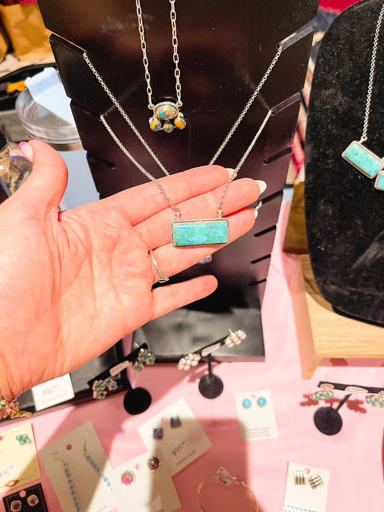 KINGMAN TURQUOISE BAR NECKLACE