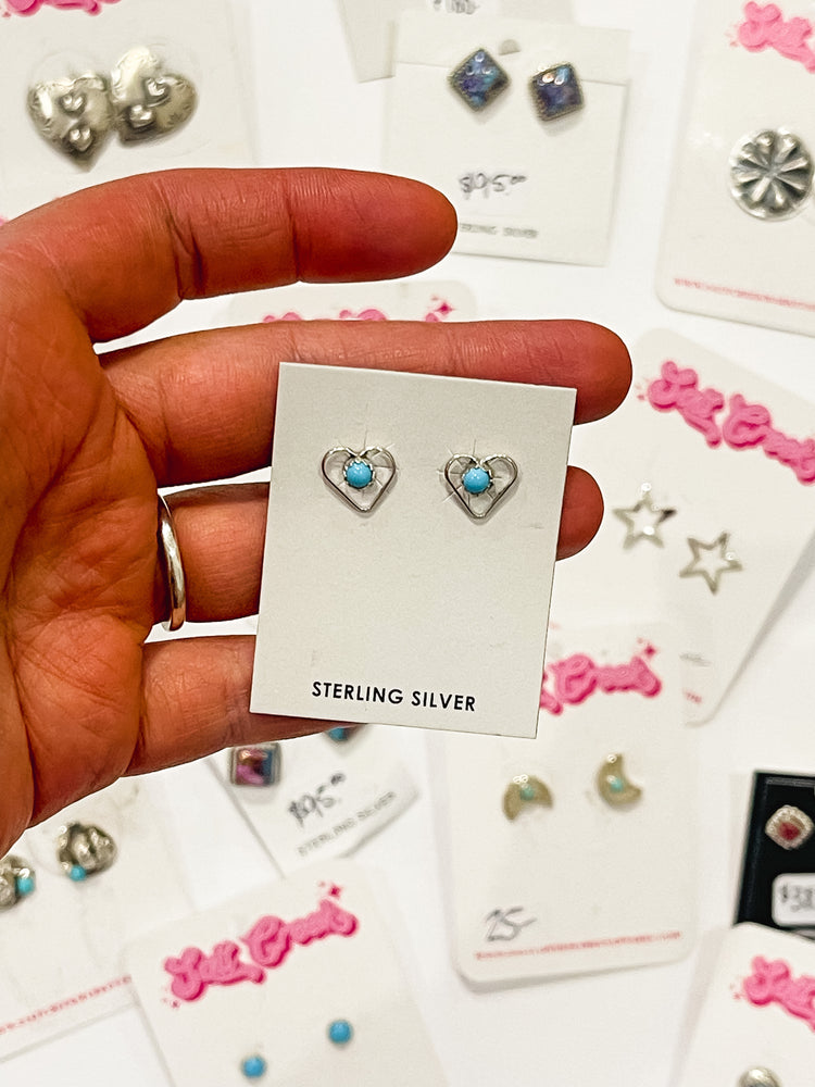 SMALL HEART STUDS