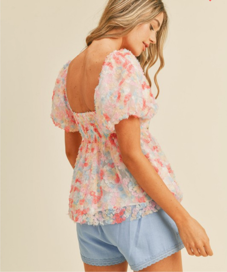 Multi Colored Organza Top