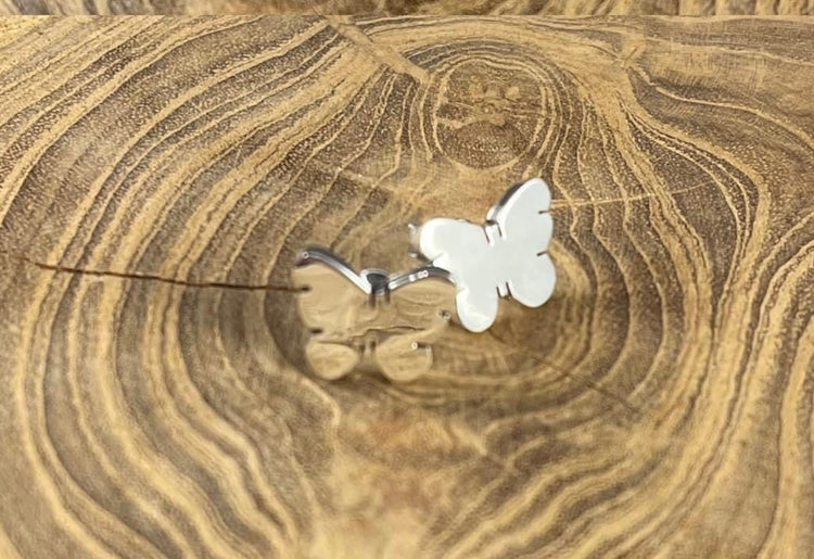 MINI BUTTERFLY STERLING SILVER STUDS