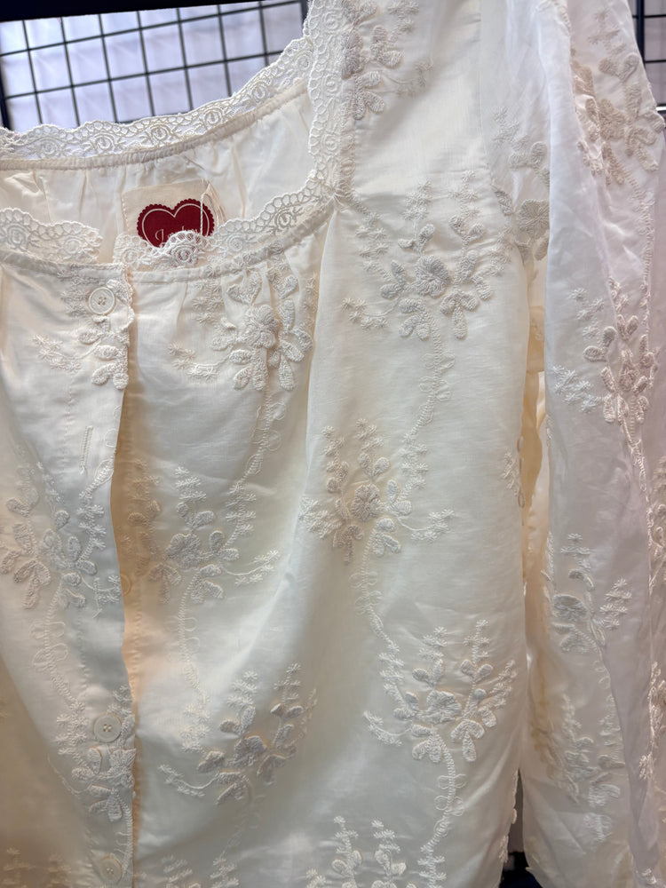 OFF WHITE LACE DETAILED TOP-5