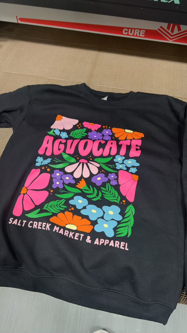 NEW BLACK AGVOCATE SWEATSHIRT