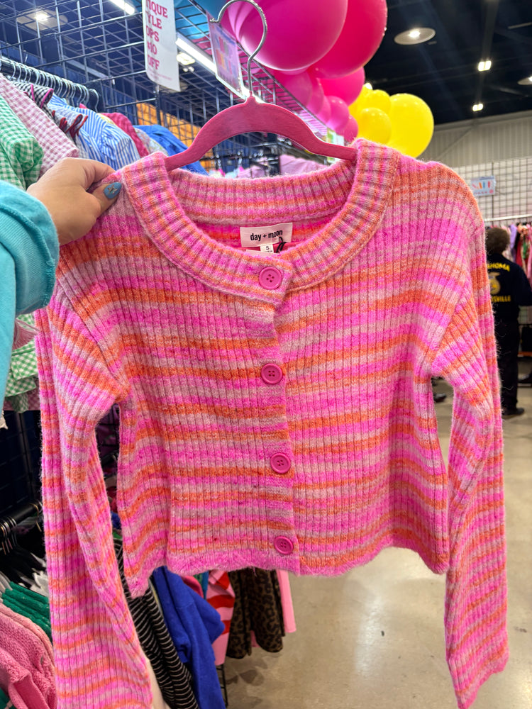PINK AND ORANGE CROP SWEATER-4
