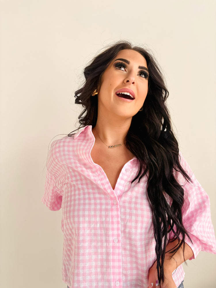 LIGHT PINK GINGHAM TOP-9