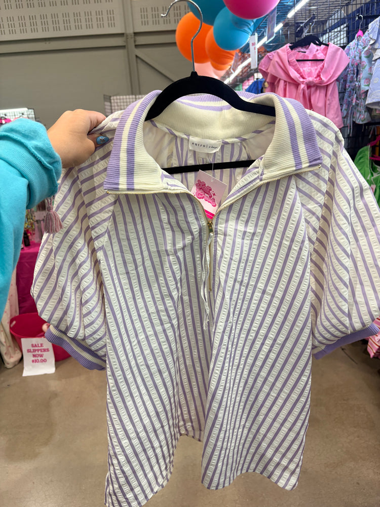 PURPLE STRIPE TOP- READ DESCRIPTION-6