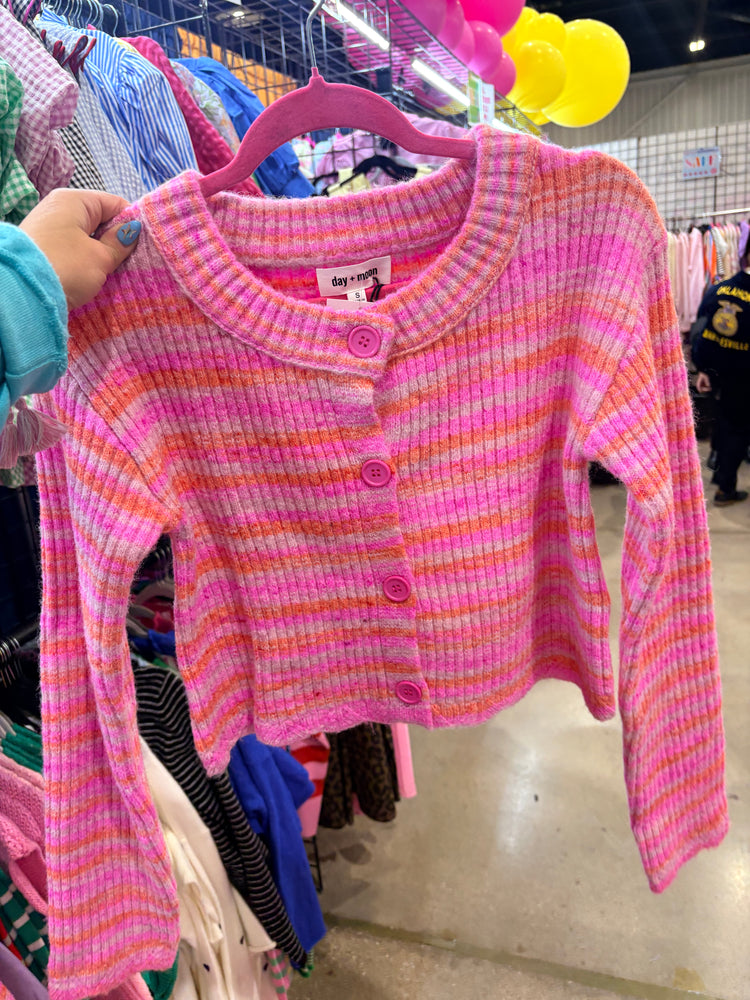 PINK AND ORANGE CROP SWEATER-4