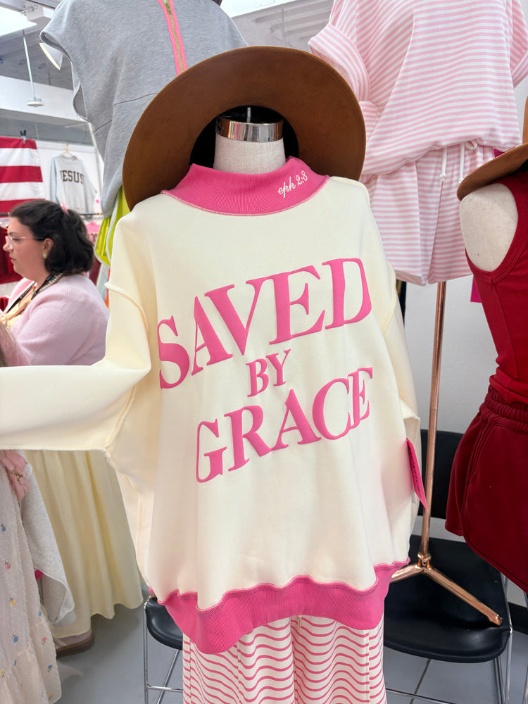 SAVED BY GRACE MOCK NECK