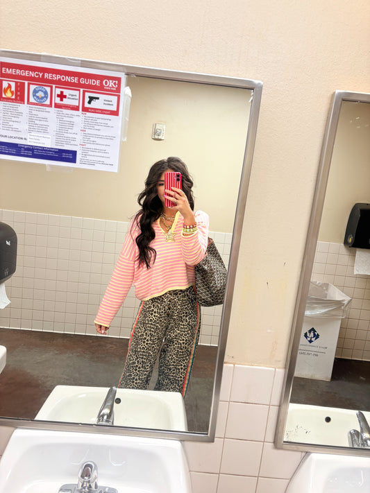 Cheetah POL with colored detail pants