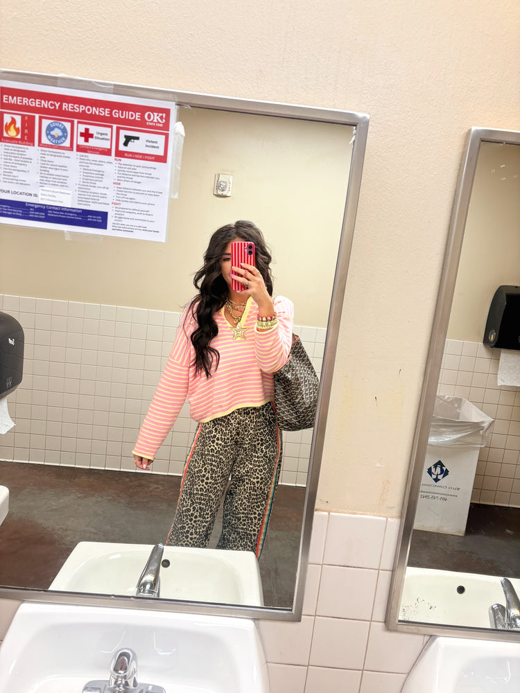 Cheetah POL with colored detail pants
