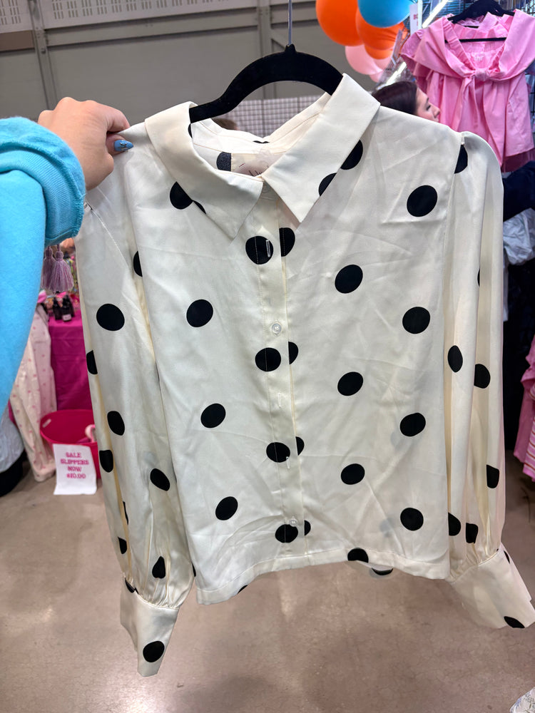 CREAM POLK A DOT BLOUSE-5
