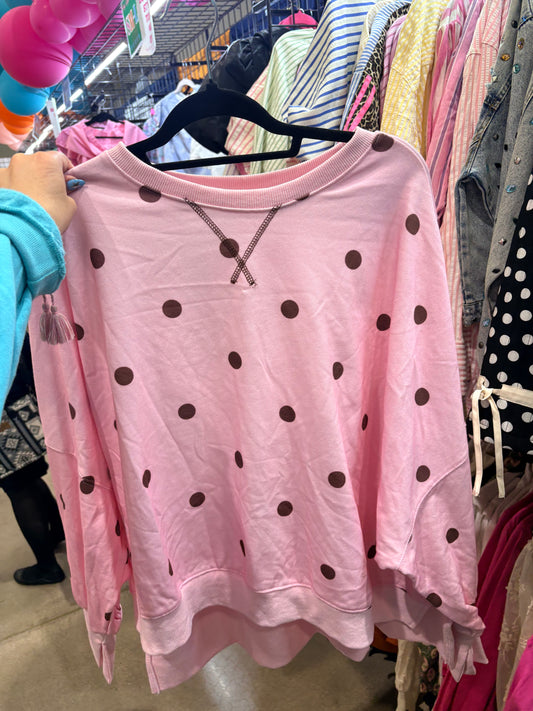 PINK AND BROWN SWEATSHIRT-5