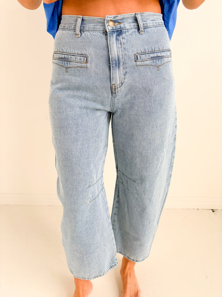 DENIM BARREL JEAN