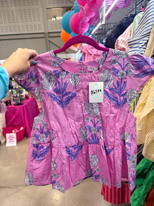 NEW THML FLORAL/TRIM TOP