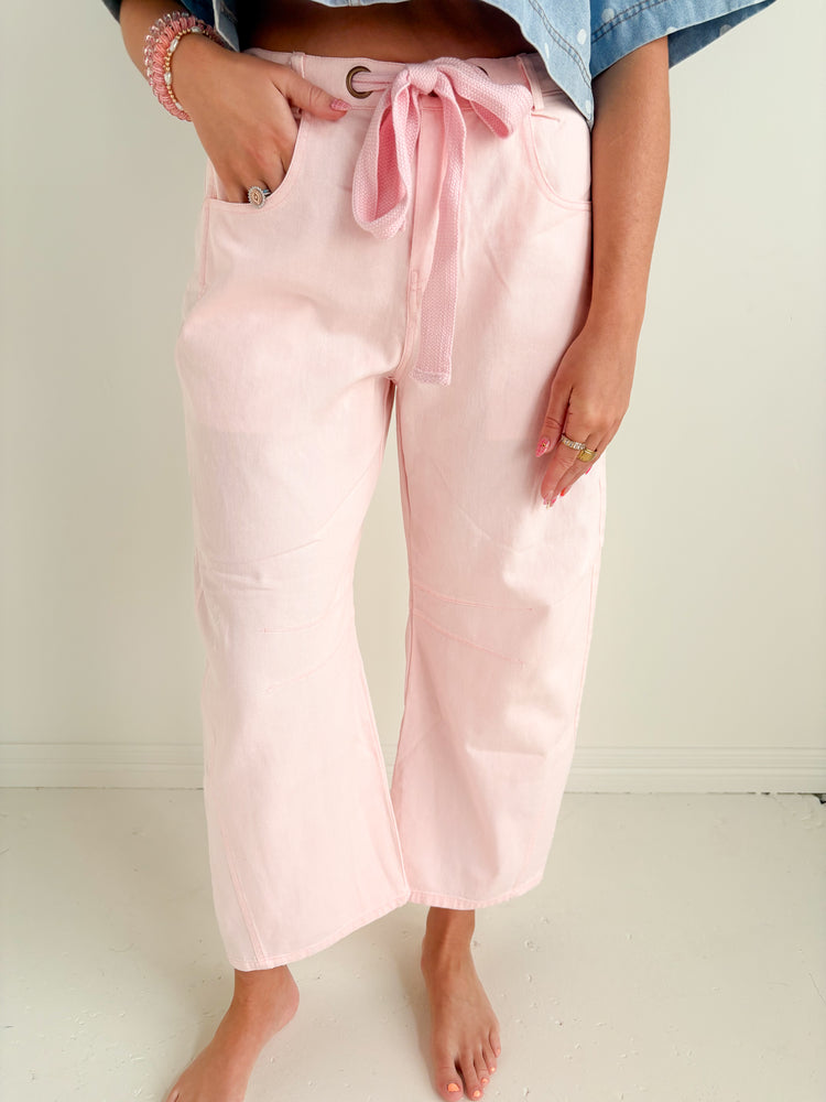 PINK BARREL JEAN