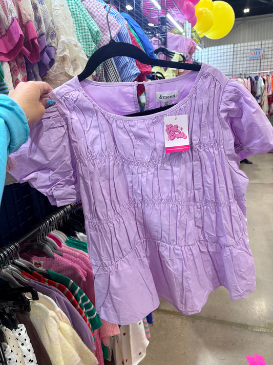 PURPLE TIERED TOP