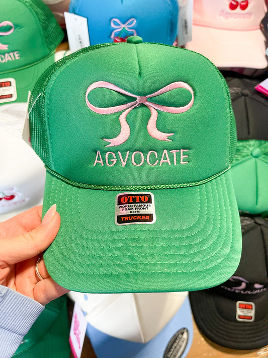 GREEN BOW TRUCKER WITH PINK