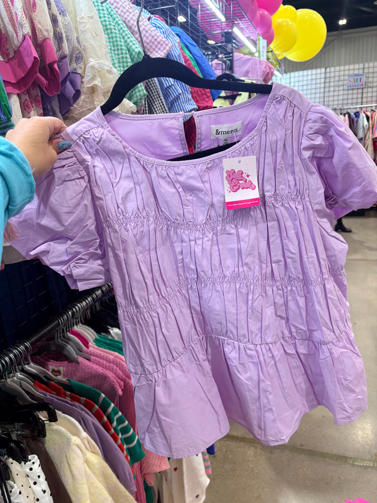 PURPLE TIERED TOP