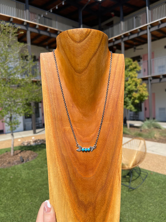 TURQ ARROW NECKLACE