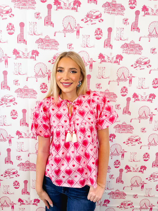 THML HEART PRINTED TOP