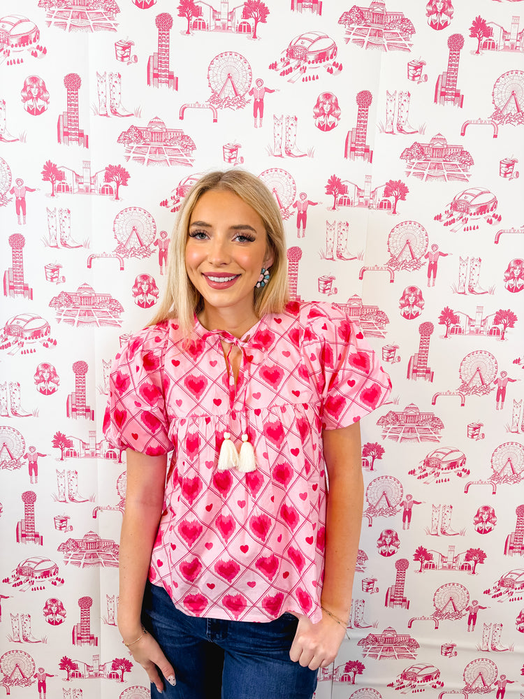 THML HEART PRINTED TOP