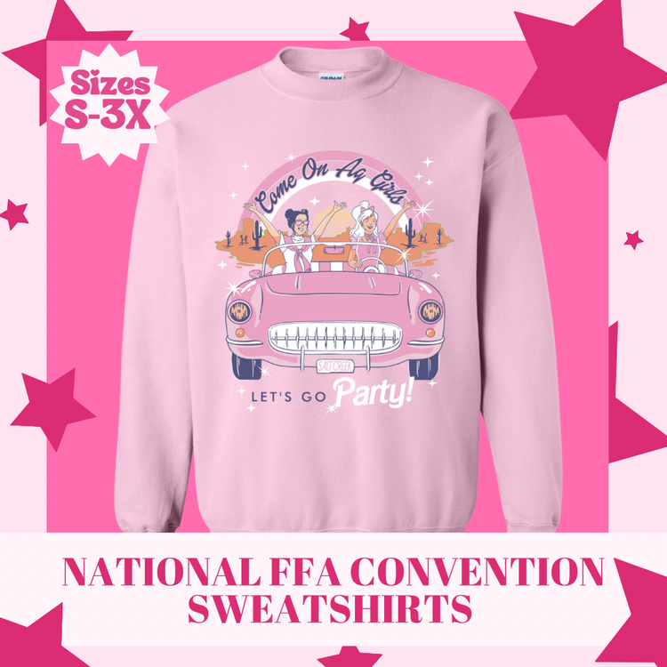 LETS GO AG GIRLS PINK SWEATSHIRT