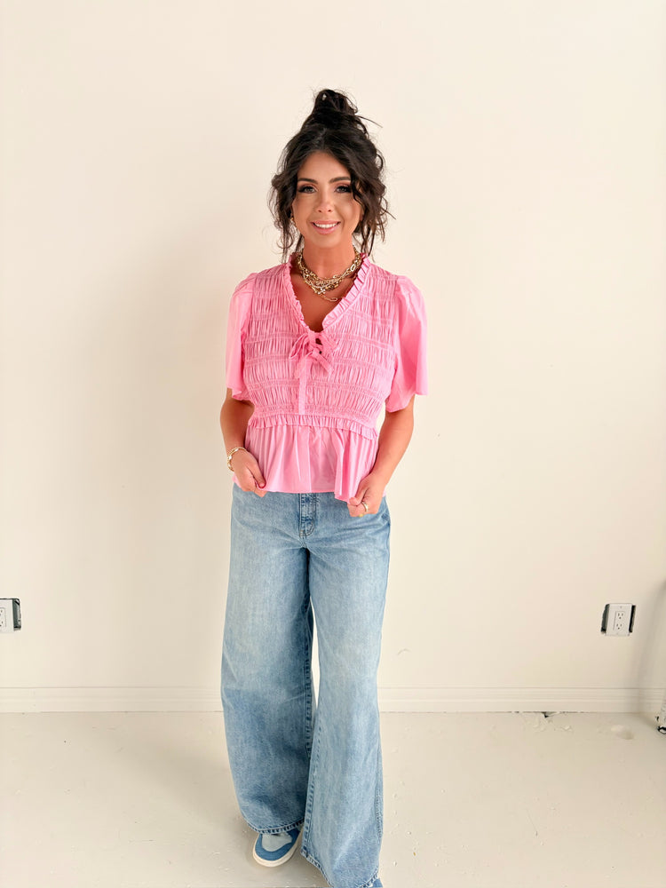 PINK V-RUFFLE TOP-8