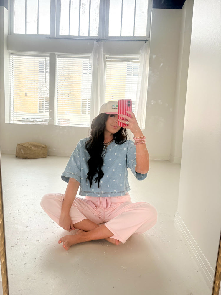 PINK BARREL JEAN