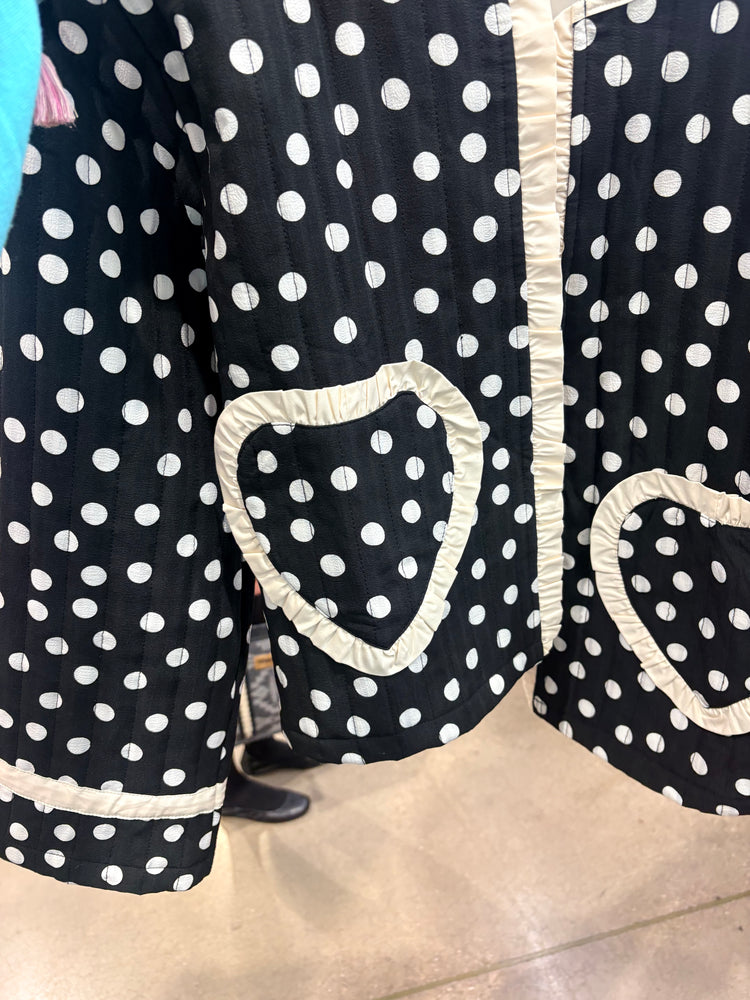 BLACK/CREAM POLK A DOT JACKET-7