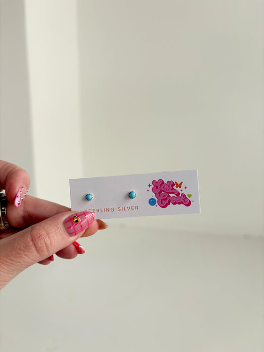 SMALL TURQ STUDS