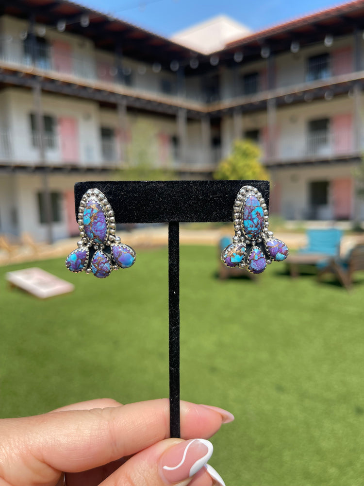 PURPLE MOJAVE STUD EARRINGS