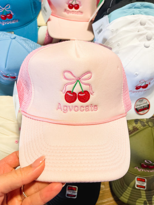 PINK CHERRY AGVOCATE TRUCKER CAP