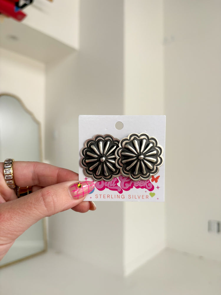 STERLING POST BACK STUD EARRING