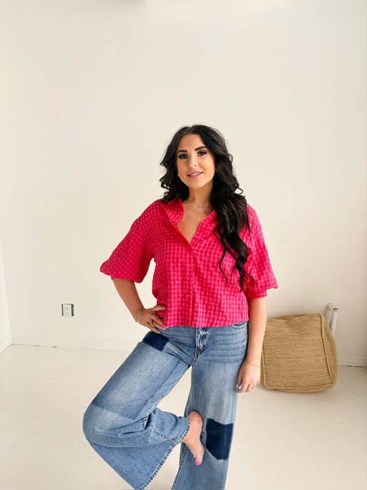 GINGHAM PINK TOP-9