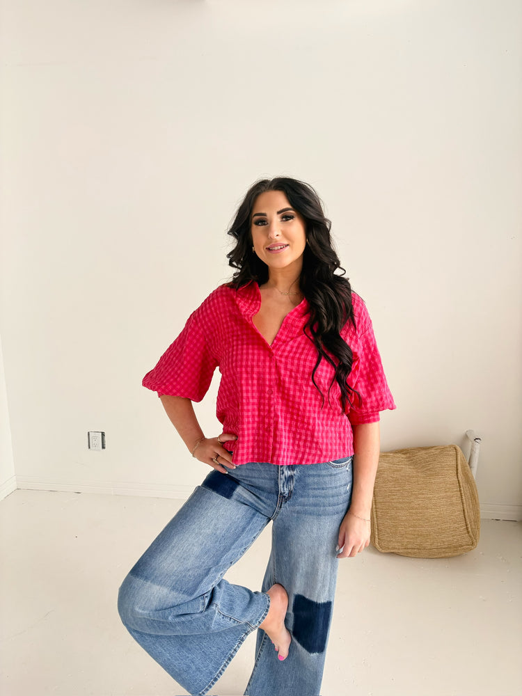 GINGHAM PINK TOP-9