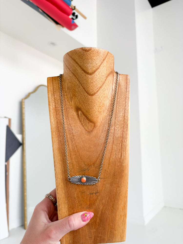 SPINY H PENDANT NECKLACE