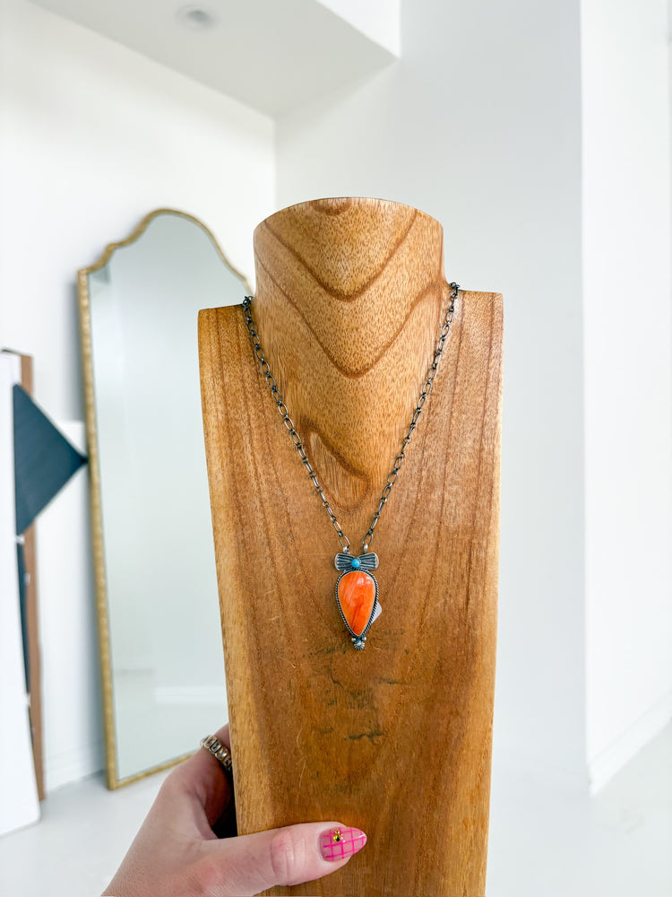 VERLEY BETONE SPINY & TURQ PENDANT