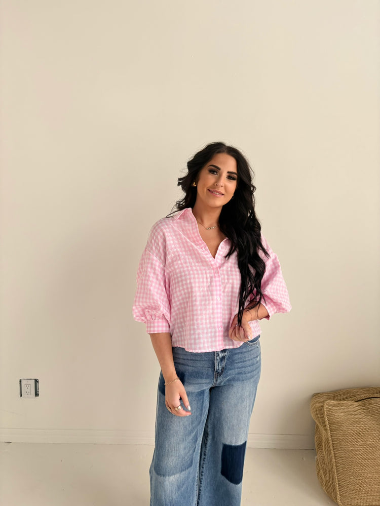 LIGHT PINK GINGHAM TOP-9