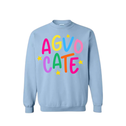 COLORED AGVOCATE BLUE SWEATSHIRT-PLEASE READ DESCRIPTION